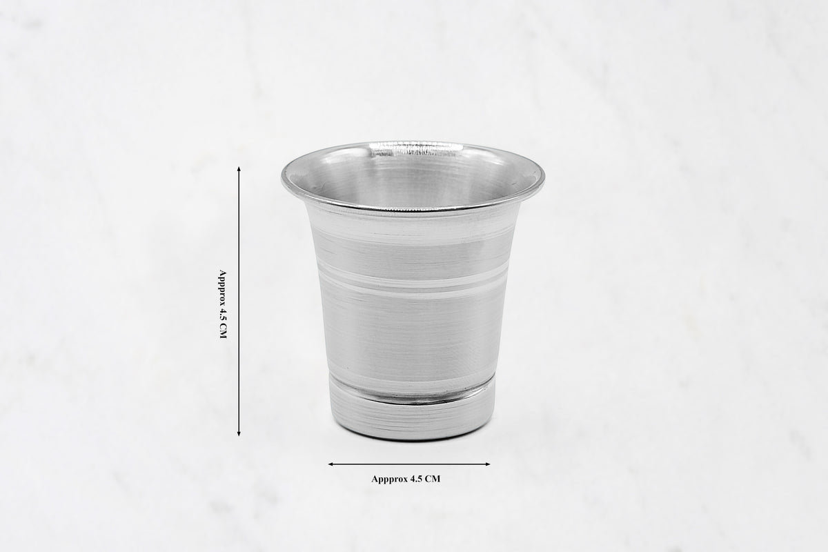 Small Curved Silver Glass