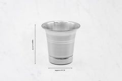 Small Curved Silver Glass