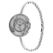 Raga Mother of Pearl Dial Silver Floral Metal Strap Watch - 2541SM01