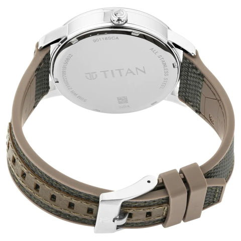 Athleisure - Silver Dial Hybrid Dark Grey Strap Watch