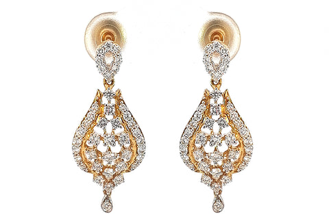 Luxurious Teardrop Diamond Earrings