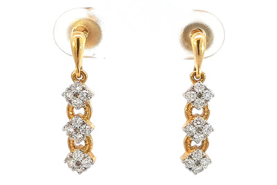 Linked Diamond Drop Earrings