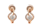 Luxurious Rose Gold and Diamond Studs