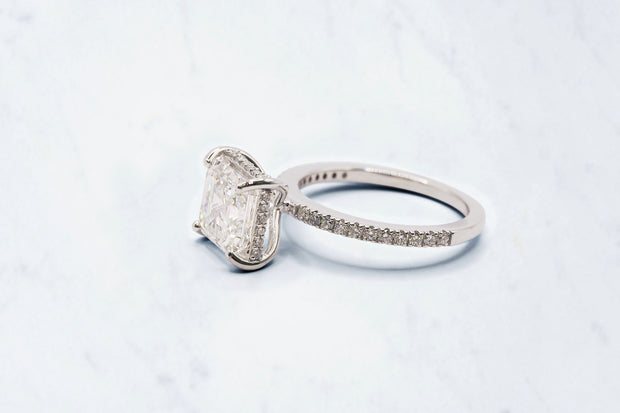 Square Emerald Cut Diamond Ring - 3.47ct (Lab Grown)