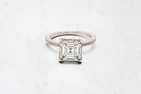 Square Emerald Cut Diamond Ring - 3.47ct (Lab Grown)