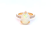 Opal and Diamond Ring - 0.65ct